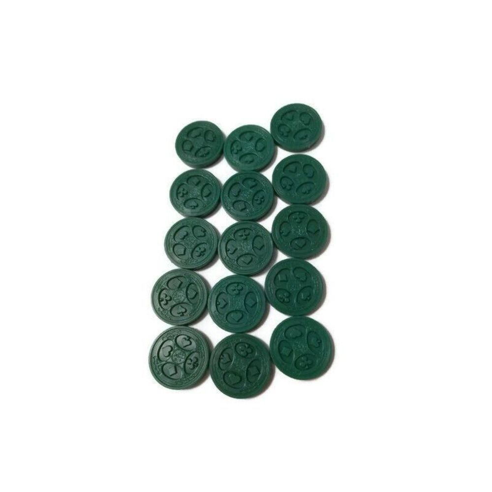 Sequence Game Parts 1992 Board Chips  Pieces Green